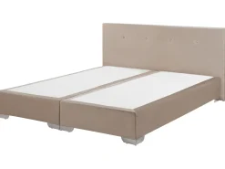 Boxspringbett Samtstoff Beige 180 X 200 Cm Consul
