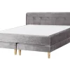 Boxspringbett Samtstoff Grau 180 X 200 Cm Marquise