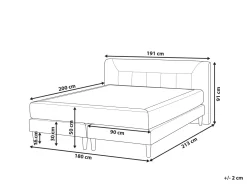 Boxspringbett Samtstoff Grau 180 X 200 Cm Marquise
