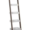 Bucherregal Dunkler Holzfarbton / Weis 5 Facher Mobile Duo