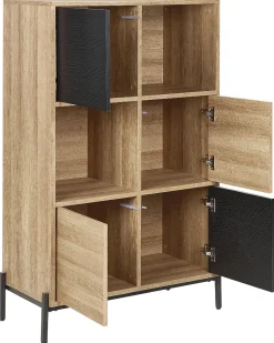 Bucherregal Helles Holz Mit Grau Moines