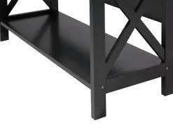 Buromobel-Set Dunkler Holzfabton / Schwarz Foster/Harwich