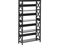 Buromobel-Set Dunkler Holzfabton / Schwarz Foster/Harwich