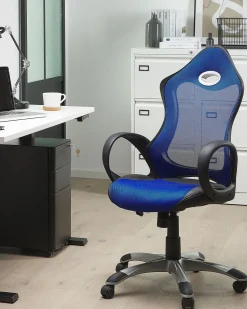 Burostuhl Blau Wippfunktion Hohenverstellbar Ichair