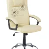 Burostuhl Kunstleder Beige Massagefunktion Heizfunktion Hohenverstellbar Comfort Ii