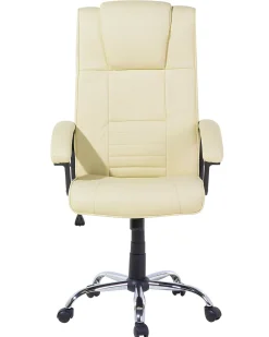 Burostuhl Kunstleder Beige Massagefunktion Heizfunktion Hohenverstellbar Comfort Ii