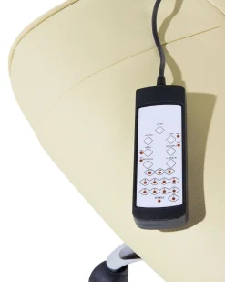 Burostuhl Kunstleder Beige Massagefunktion Heizfunktion Hohenverstellbar Comfort Ii