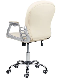 Burostuhl Kunstleder Beige Mit Kristallsteinen Hohenverstellbar Princess