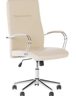 Burostuhl Kunstleder Beige Hohenverstellbar Oscar