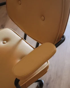Burostuhl Kunstleder Gelb Hohenverstellbar Pawnee