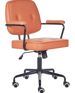 Burostuhl Kunstleder Orange Hohenverstellbar Pawnee