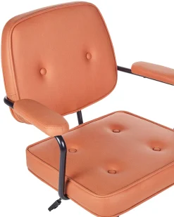 Burostuhl Kunstleder Orange Hohenverstellbar Pawnee