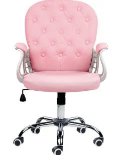 Burostuhl Kunstleder Rosa Hohenverstellbar Princess