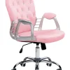 Burostuhl Kunstleder Rosa Mit Kristallsteinen Hohenverstellbar Princess