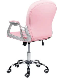 Burostuhl Kunstleder Rosa Mit Kristallsteinen Hohenverstellbar Princess