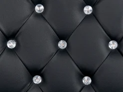 Burostuhl Kunstleder Schwarz Mit Kristallsteinen Hohenverstellbar Princess