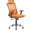 Burostuhl Orange / Schwarz Hohenverstellbar Noble