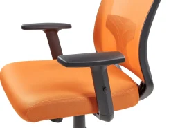 Burostuhl Orange / Schwarz Hohenverstellbar Noble