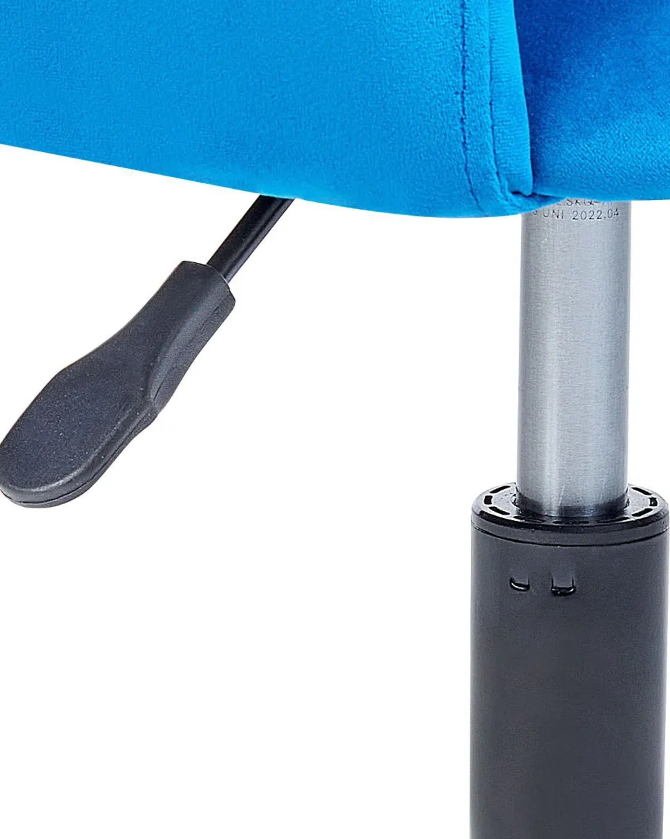 Burostuhl Samtstoff Blau Hohenverstellbar Sanilac