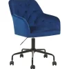 Burostuhl Samtstoff Marineblau Hohenverstellbar Antares