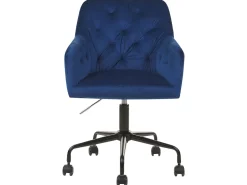 Burostuhl Samtstoff Marineblau Hohenverstellbar Antares