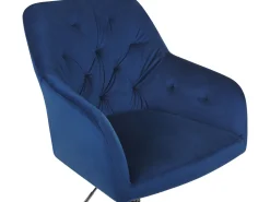 Burostuhl Samtstoff Marineblau Hohenverstellbar Antares