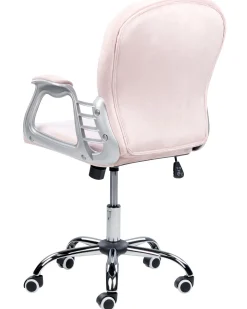 Burostuhl Samtstoff Rosa Hohenverstellbar Princess