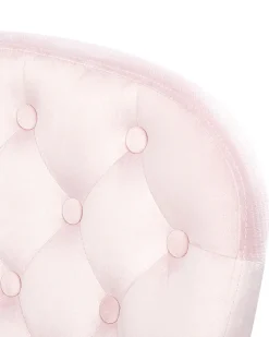 Burostuhl Samtstoff Rosa Hohenverstellbar Princess
