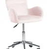 Burostuhl Samtstoff Rosa Hohenverstellbar Priddy