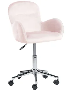 Burostuhl Samtstoff Rosa Hohenverstellbar Priddy