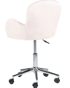 Burostuhl Samtstoff Rosa Hohenverstellbar Priddy