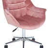 Burostuhl Samtstoff Rosa Hohenverstellbar Labelle