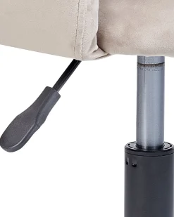Burostuhl Samtstoff Taupe Hohenverstellbar Sanilac