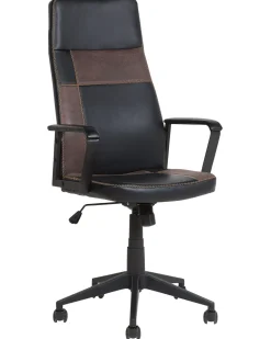 Burostuhl Schwarz / Braun Hohenverstellbar Deluxe