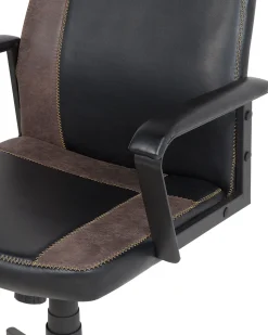 Burostuhl Schwarz / Braun Hohenverstellbar Deluxe