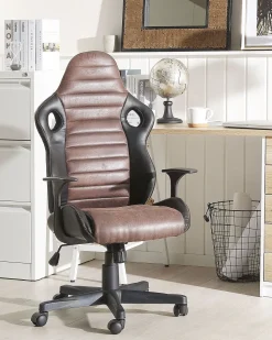 Burostuhl Schwarz / Braun Hohenverstellbar Supreme