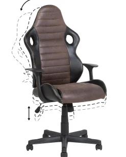 Burostuhl Schwarz / Braun Hohenverstellbar Supreme