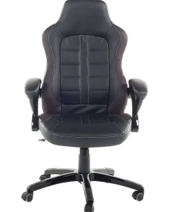 Burostuhl Schwarz / Dunkelbraun Hohenverstellbar Prince