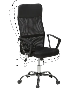 Burostuhl Schwarz Kunstleder Hohenverstellbar Design