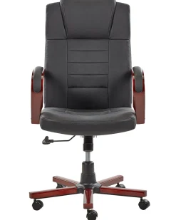 Burostuhl Schwarz Leder Massagefunktion Heizfunktion Diamond