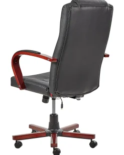 Burostuhl Schwarz Leder Massagefunktion Heizfunktion Diamond