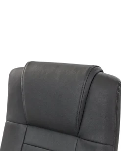 Burostuhl Schwarz Leder Massagefunktion Heizfunktion Diamond
