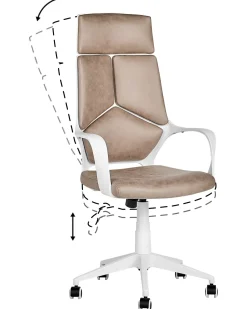 Burostuhl Taupe / Weis Hohenverstellbar Delight