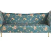 Chaise Lounge Floral Pattern Blue Nantilly