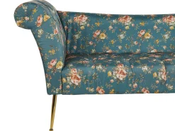 Chaise Lounge Floral Pattern Blue Nantilly
