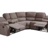 Corner Fabric Manual Recliner Sofa Beige Rokke