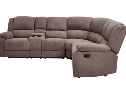 Corner Fabric Manual Recliner Sofa Beige Rokke