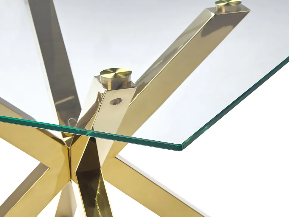 Couchtisch Glas Gold Quadratisch 70 X 70 Cm Starlight