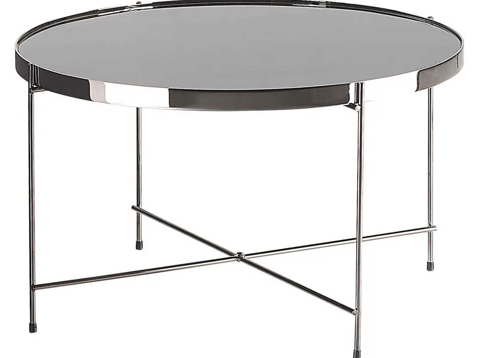 Couchtisch Glas Schwarz / Silber 63 Cm Lucea