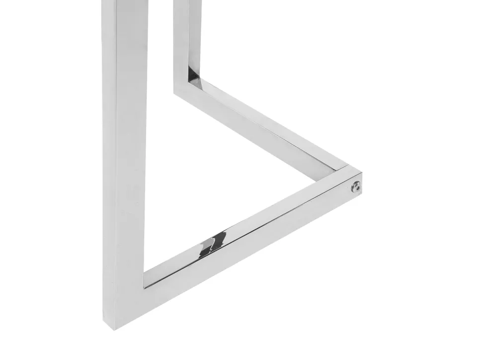 Couchtisch Glas Silber Oval Fresno